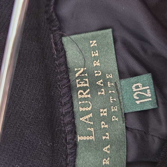 Ralph Lauren Navy Wool Pants 12P Pleated and Lined Petite - Picture 4 of 10